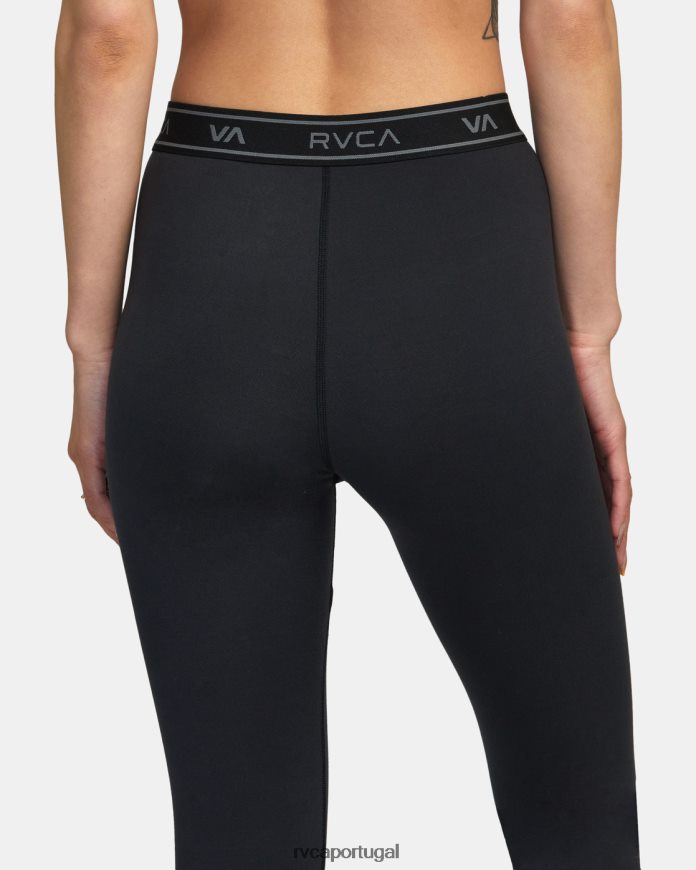 roupas RVCA mulheres leggings de treino básico preto N00F2H1304