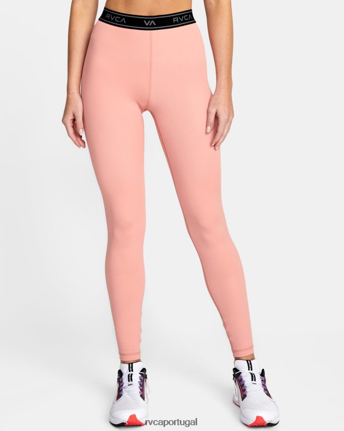 roupas RVCA mulheres leggings de treino básico rosa N00F2H1595