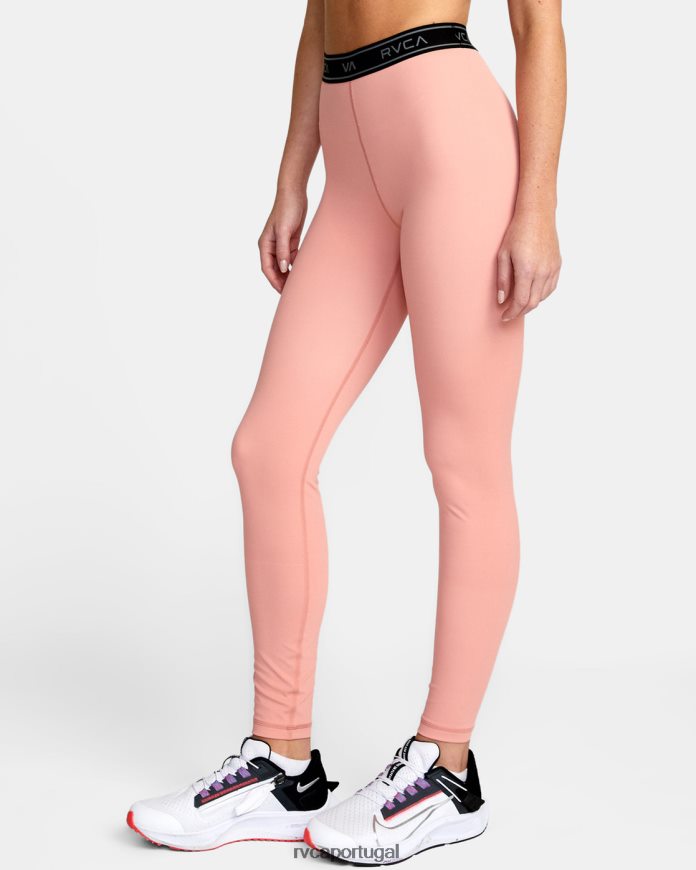 roupas RVCA mulheres leggings de treino básico rosa N00F2H1595