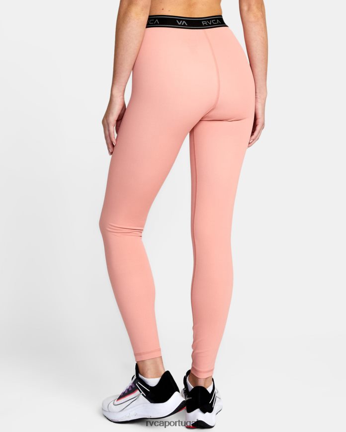roupas RVCA mulheres leggings de treino básico rosa N00F2H1595