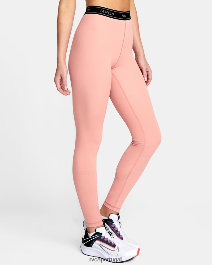 roupas RVCA mulheres leggings de treino básico rosa N00F2H1595