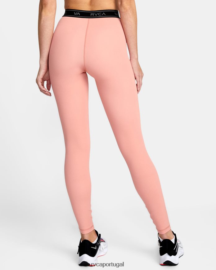 roupas RVCA mulheres leggings de treino básico rosa N00F2H1595