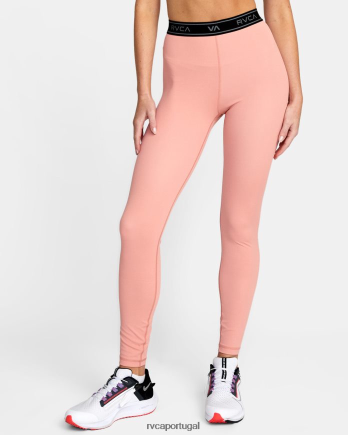 roupas RVCA mulheres leggings de treino básico rosa N00F2H1595