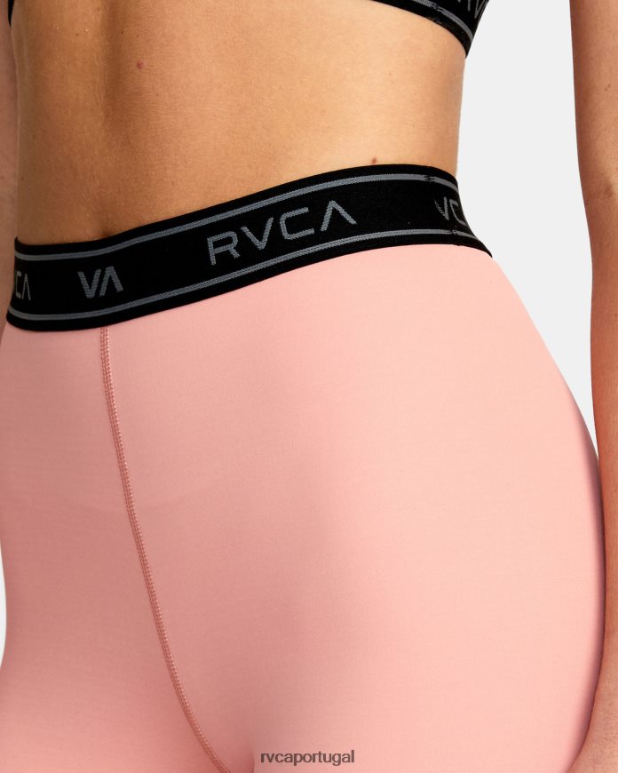 roupas RVCA mulheres leggings de treino básico rosa N00F2H1595