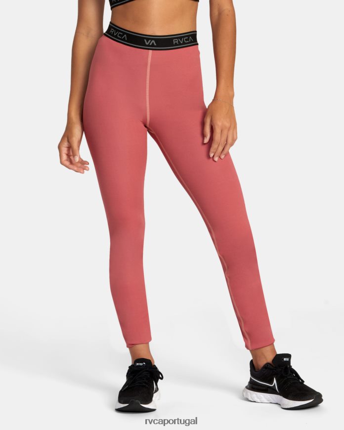roupas RVCA mulheres leggings de treino básico ruivo N00F2H1593
