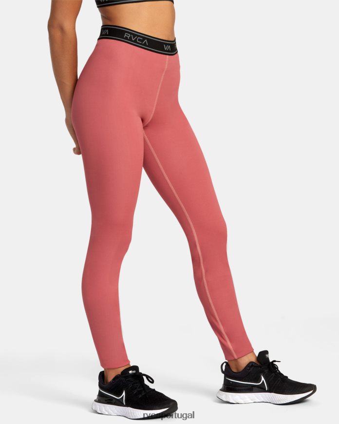 roupas RVCA mulheres leggings de treino básico ruivo N00F2H1593