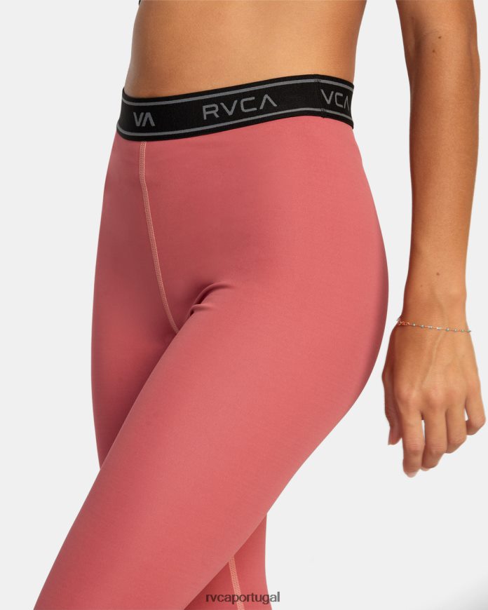 roupas RVCA mulheres leggings de treino básico ruivo N00F2H1593