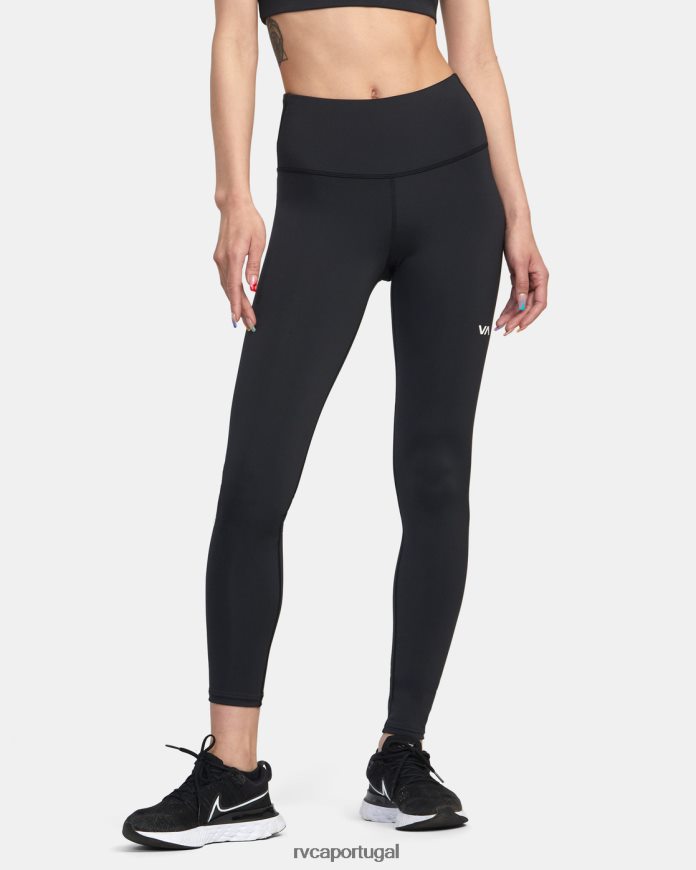 roupas RVCA mulheres leggings de treino essenciais va preto N00F2H1291