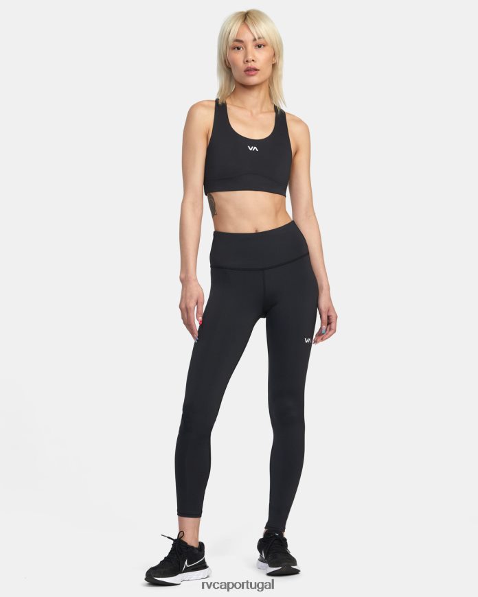 roupas RVCA mulheres leggings de treino essenciais va preto N00F2H1291