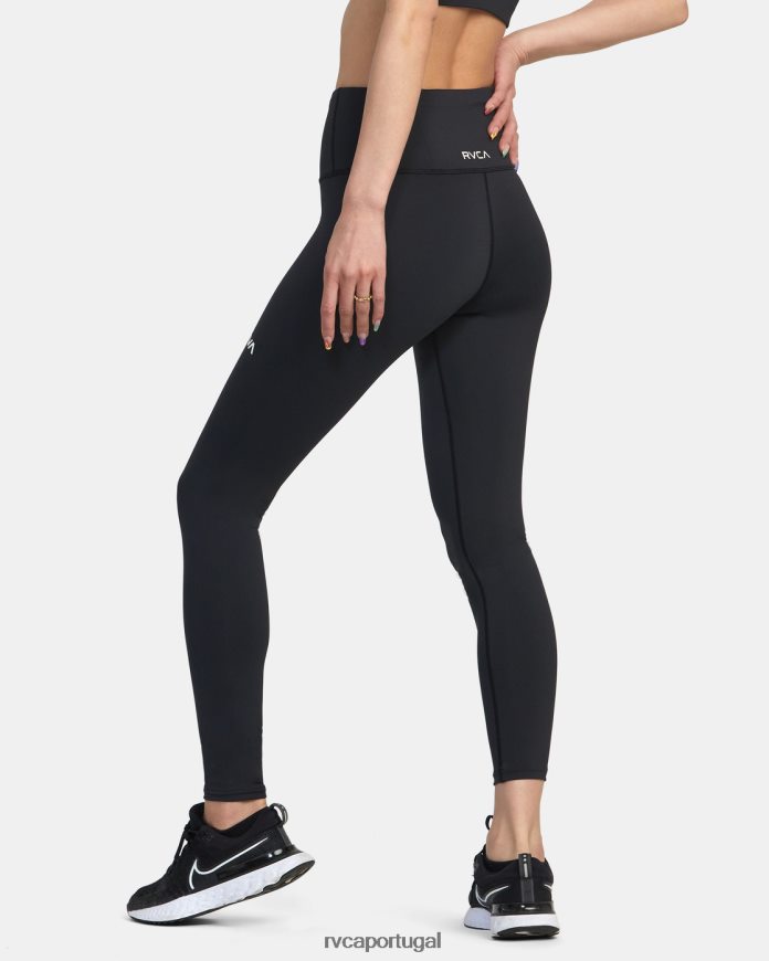 roupas RVCA mulheres leggings de treino essenciais va preto N00F2H1291