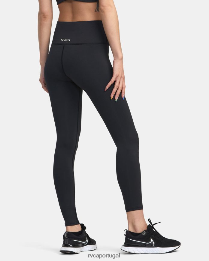 roupas RVCA mulheres leggings de treino essenciais va preto N00F2H1291