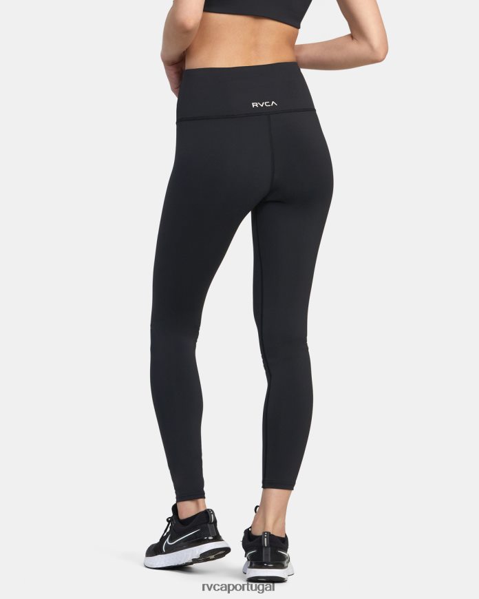roupas RVCA mulheres leggings de treino essenciais va preto N00F2H1291