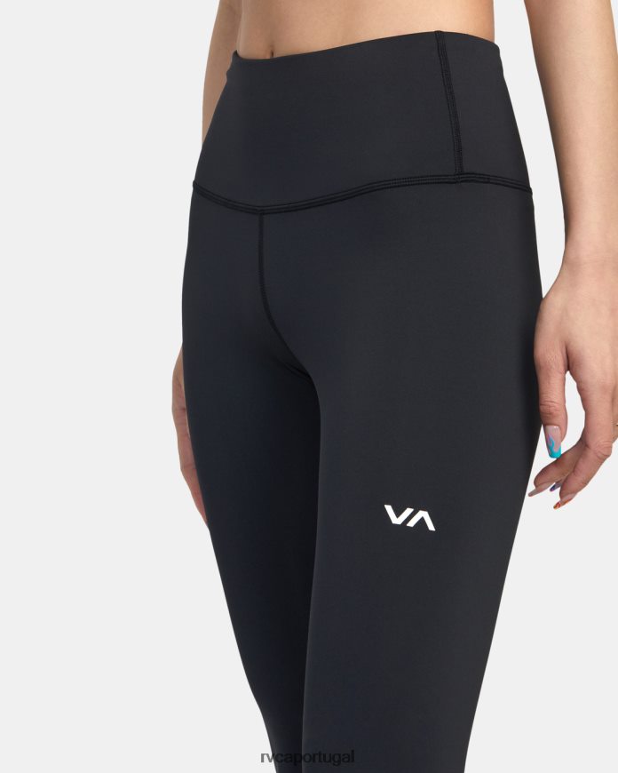 roupas RVCA mulheres leggings de treino essenciais va preto N00F2H1291