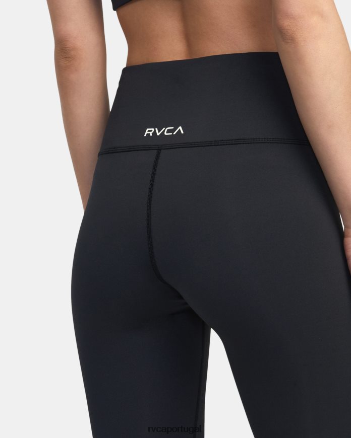 roupas RVCA mulheres leggings de treino essenciais va preto N00F2H1291