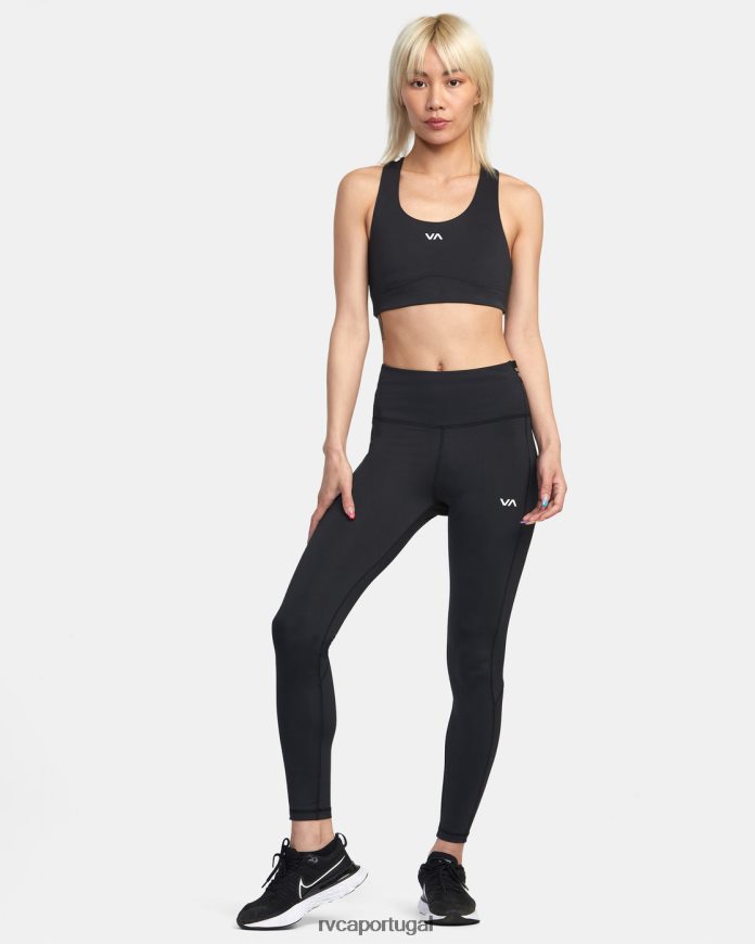 roupas RVCA mulheres meia-calça esportiva va preto N00F2H1283