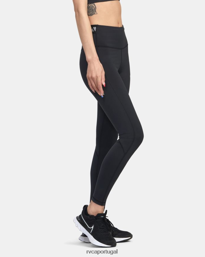 roupas RVCA mulheres meia-calça esportiva va preto N00F2H1283