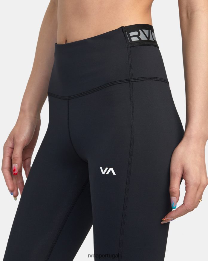 roupas RVCA mulheres meia-calça esportiva va preto N00F2H1283