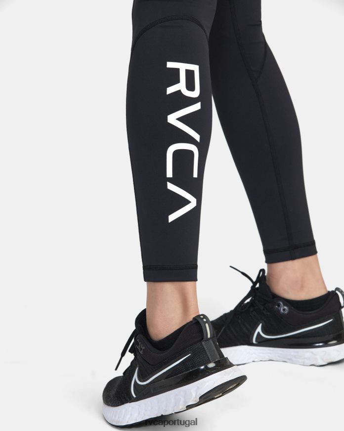 roupas RVCA mulheres meia-calça esportiva va preto N00F2H1283