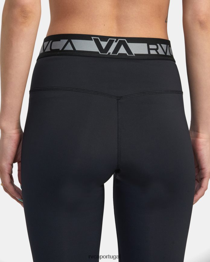 roupas RVCA mulheres meia-calça esportiva va preto N00F2H1283