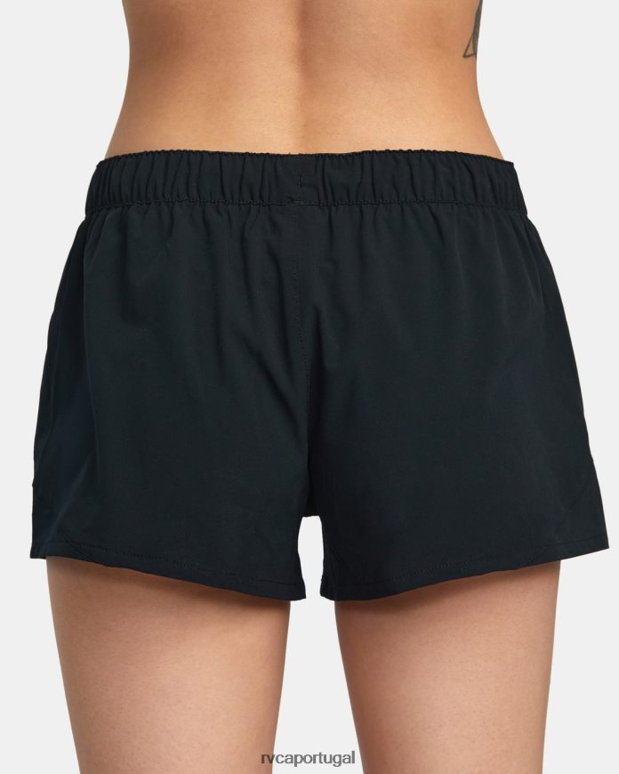 roupas RVCA mulheres shorts esportivos yogger de cintura baixa essencial va preto N00F2H1311