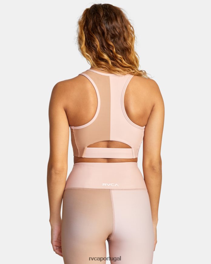 roupas RVCA mulheres sutiã esportivo linear yang Rosa Empoeirada Yang Linear N00F2H1502