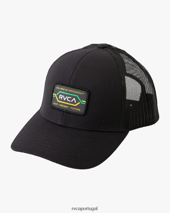 acessórios RVCA homens chapéu de caminhoneiro com fio preto N00F2H1040