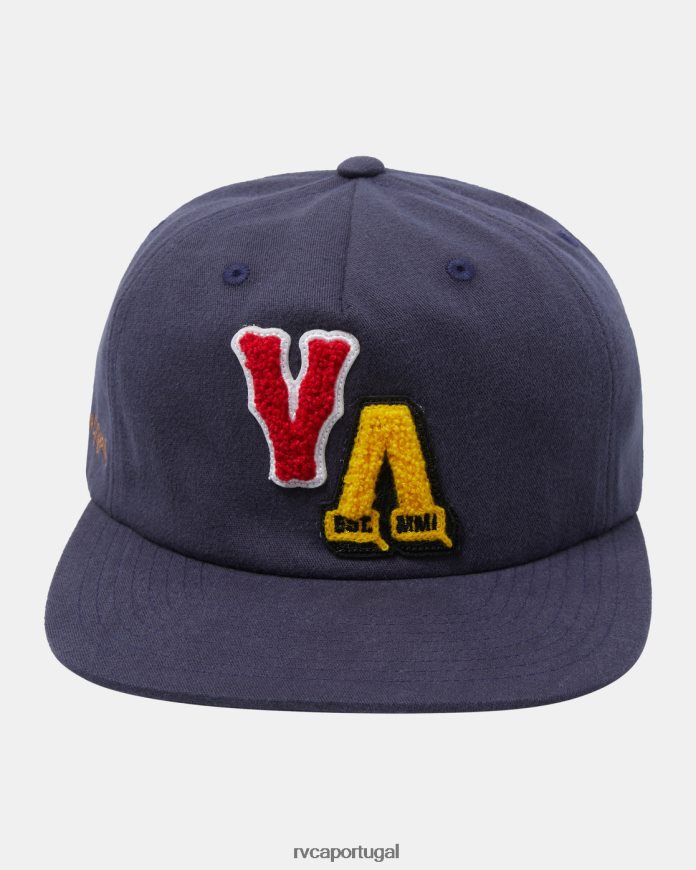 acessórios RVCA homens chapéu snapback letterman marinha N00F2H540