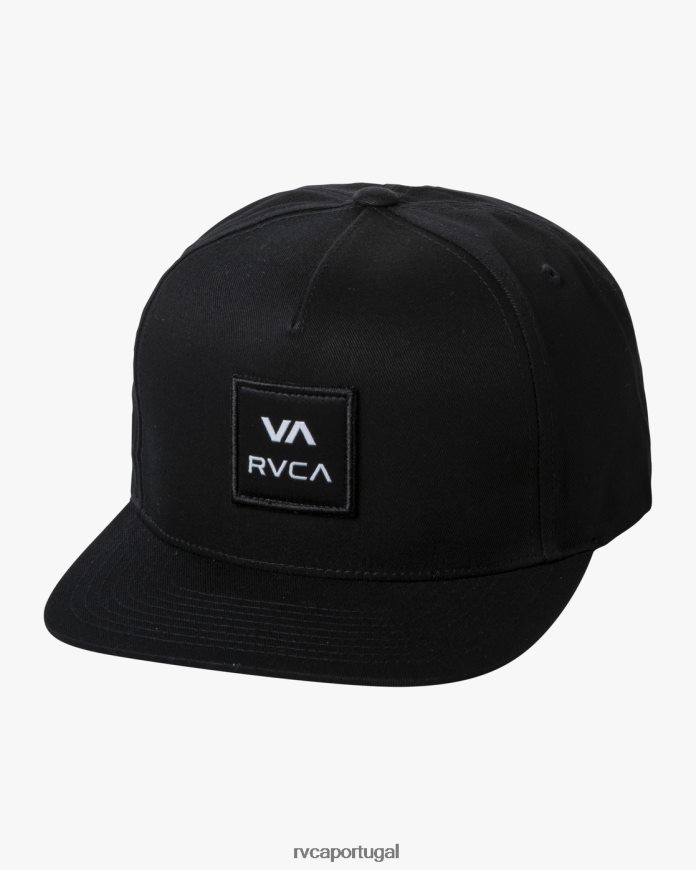 acessórios RVCA homens chapéu snapback quadrado preto N00F2H589