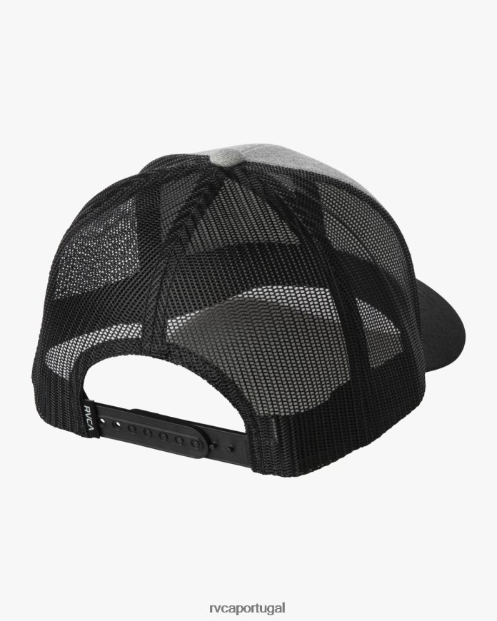 acessórios RVCA homens chapéu ticket trucker iii cinza claro/preto N00F2H604
