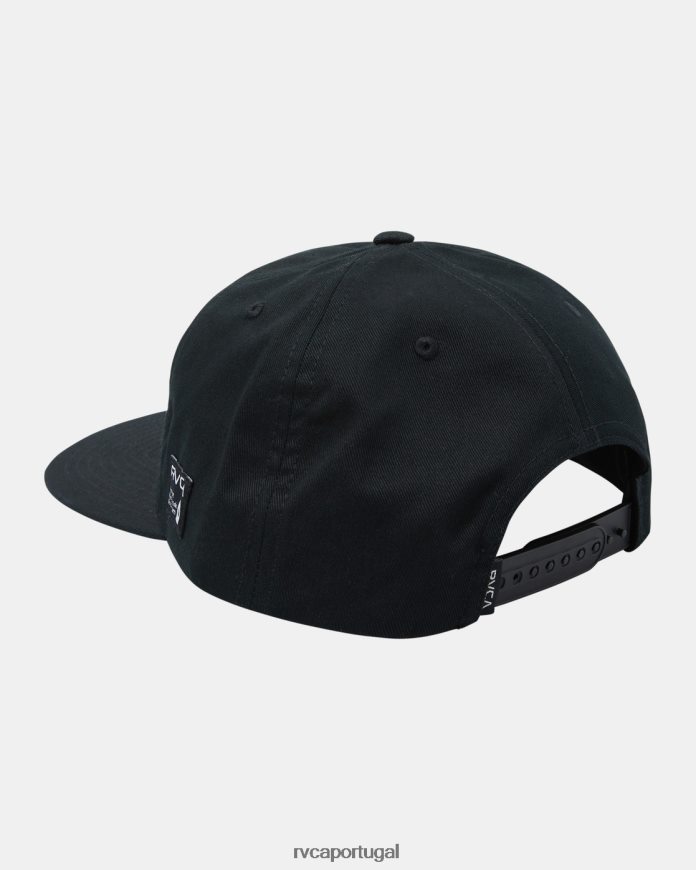 acessórios RVCA homens etiqueta snapback chapéu preto N00F2H465