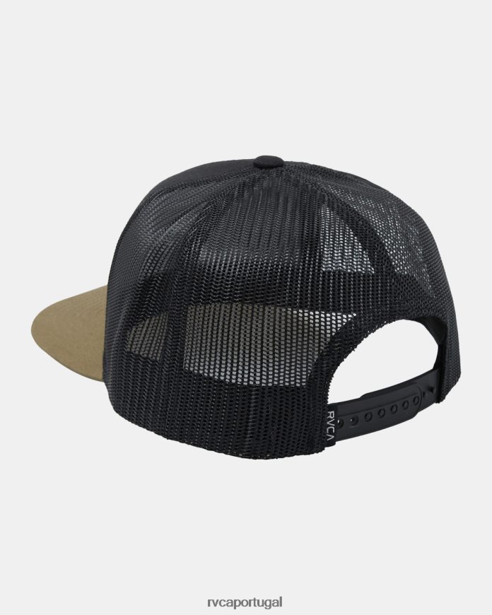 acessórios RVCA homens va até o fim boné de caminhoneiro azeitona preta N00F2H401