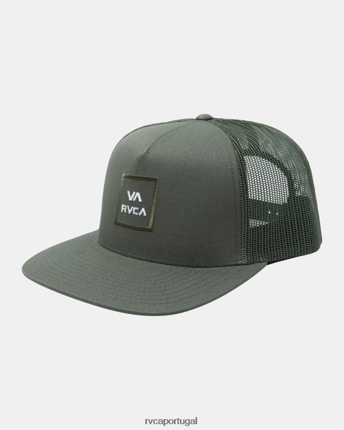 acessórios RVCA homens va até o fim boné de caminhoneiro jade N00F2H423