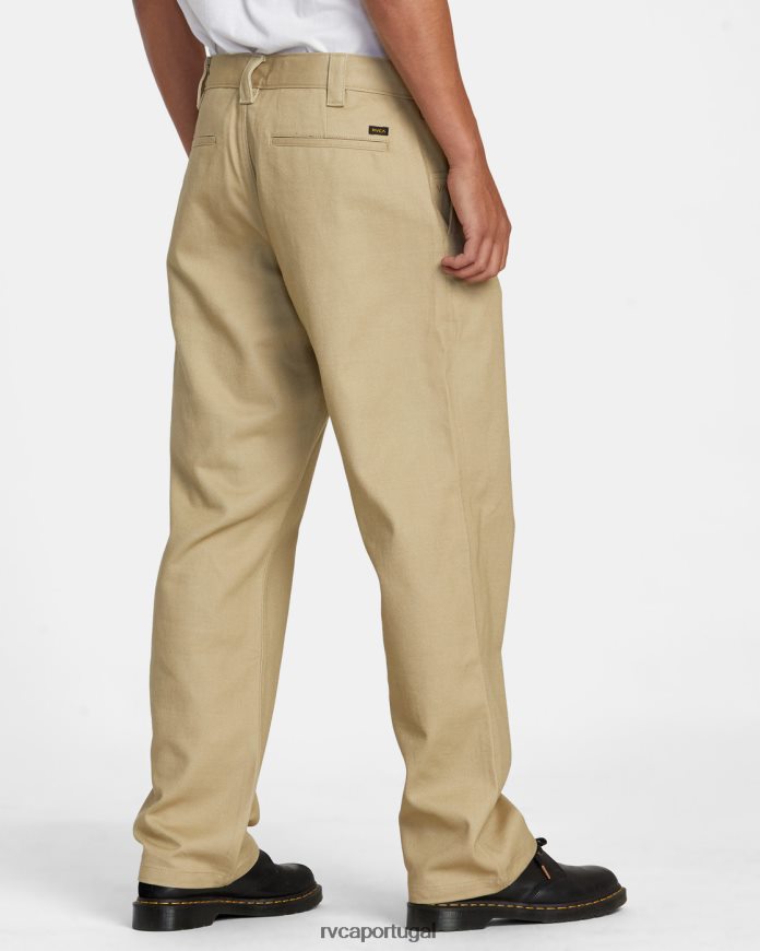 roupas RVCA homens calça americana cáqui N00F2H563