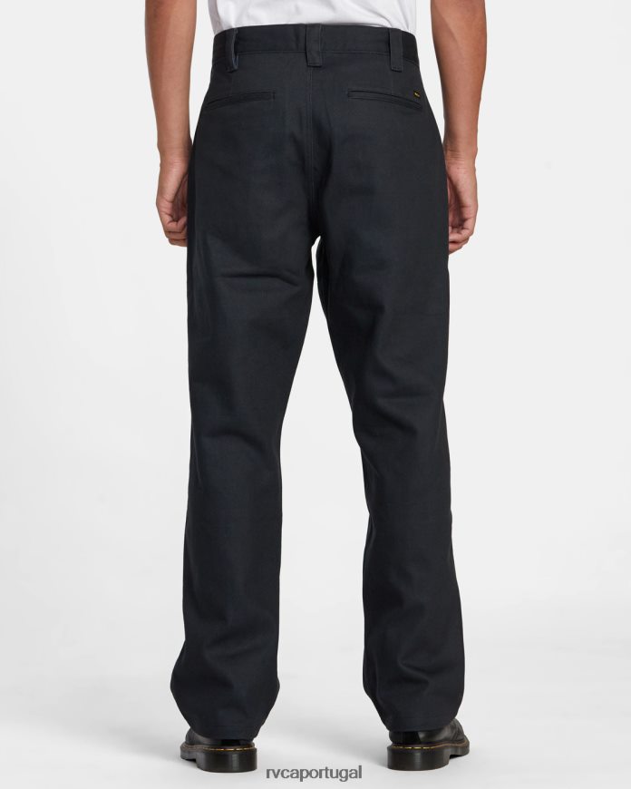 roupas RVCA homens calça americana preto N00F2H486