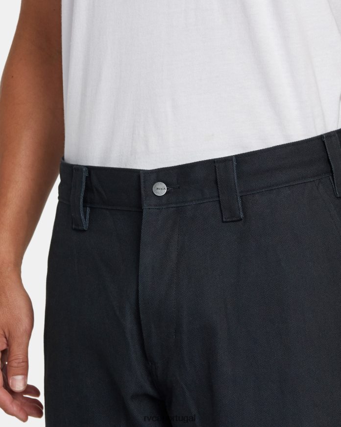 roupas RVCA homens calça americana preto N00F2H486