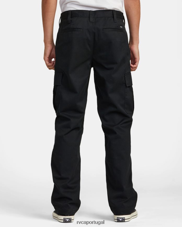 roupas RVCA homens calça cargo americana preto N00F2H530