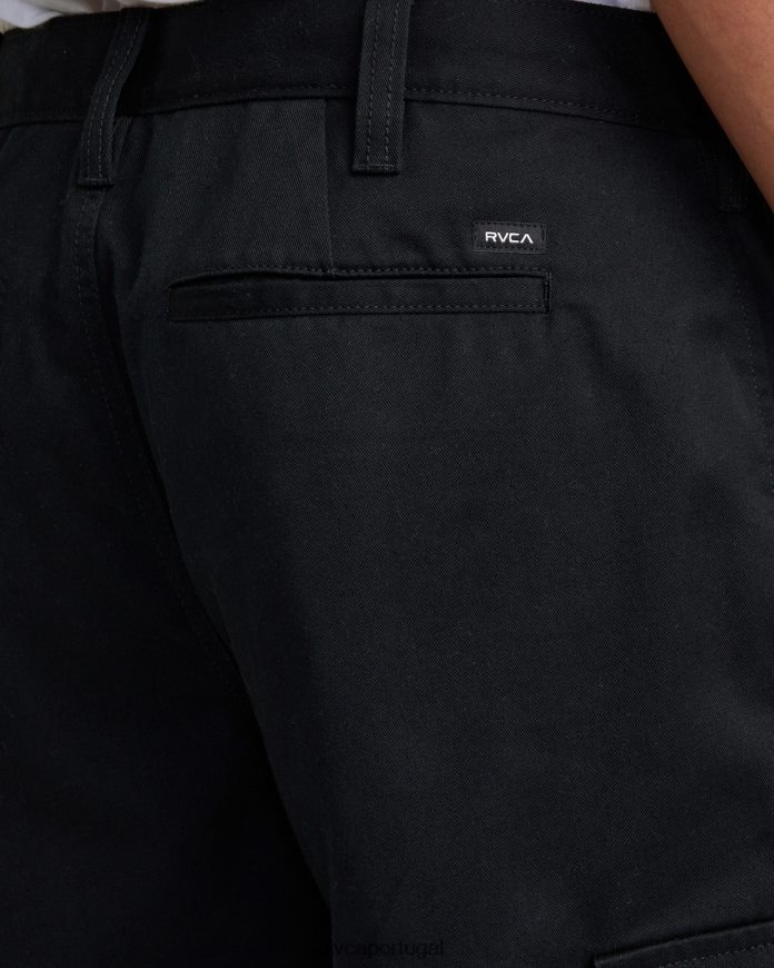 roupas RVCA homens calça cargo americana preto N00F2H530