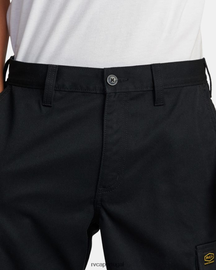 roupas RVCA homens calça cargo americana preto N00F2H530