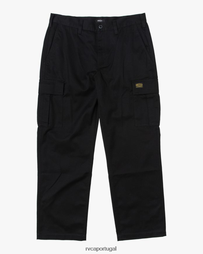 roupas RVCA homens calça cargo americana preto N00F2H829