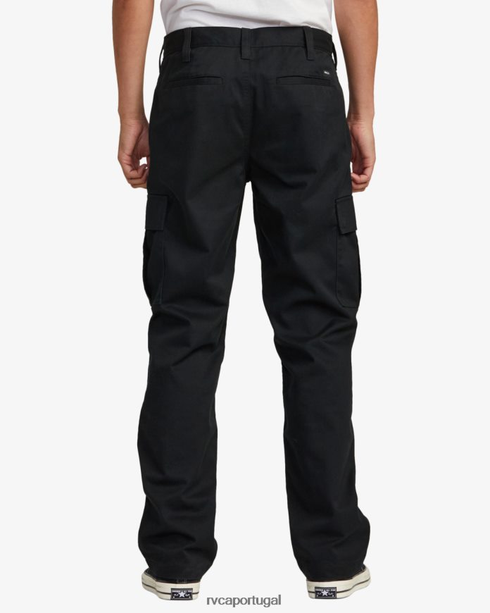 roupas RVCA homens calça cargo americana preto N00F2H829