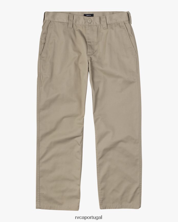 roupas RVCA homens calça chino americana cáqui N00F2H724