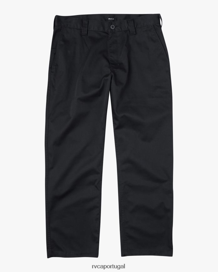 roupas RVCA homens calça chino americana preto N00F2H771
