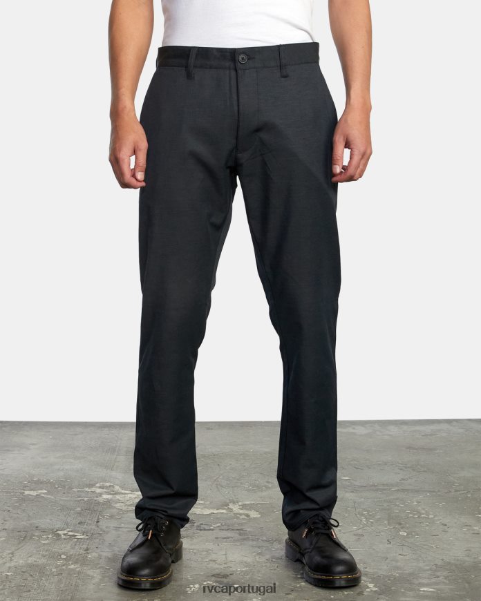 roupas RVCA homens calça chino daggers tech preto N00F2H978
