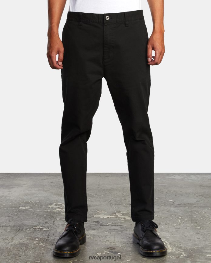 roupas RVCA homens calça de carona preto N00F2H976