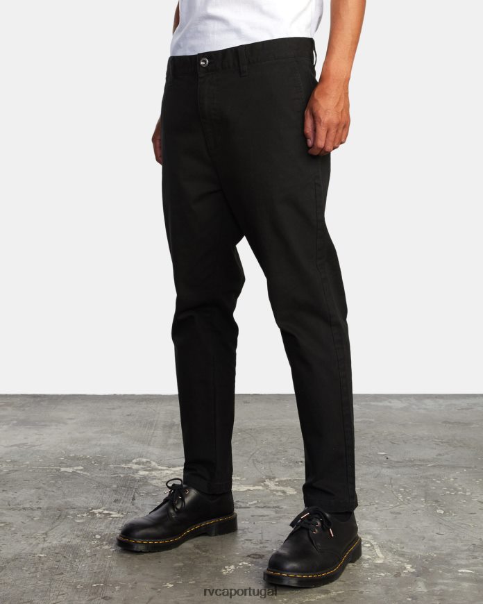 roupas RVCA homens calça de carona preto N00F2H976