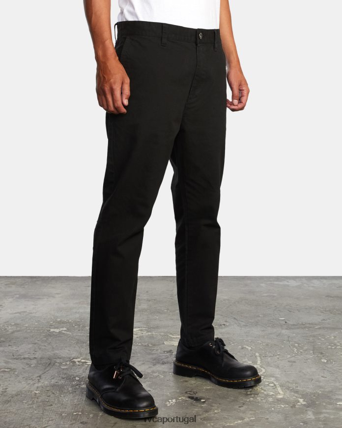 roupas RVCA homens calça de carona preto N00F2H976