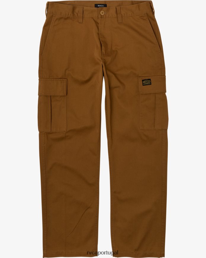 roupas RVCA homens calça jeans americana camelo N00F2H249