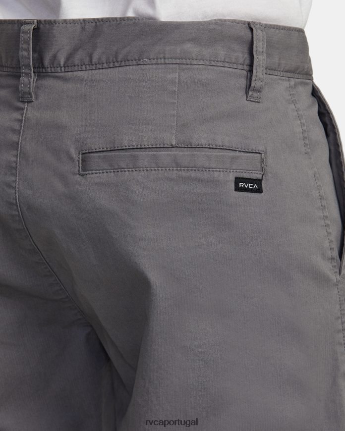 roupas RVCA homens calça slim fit em sarja punhais fumaça N00F2H376