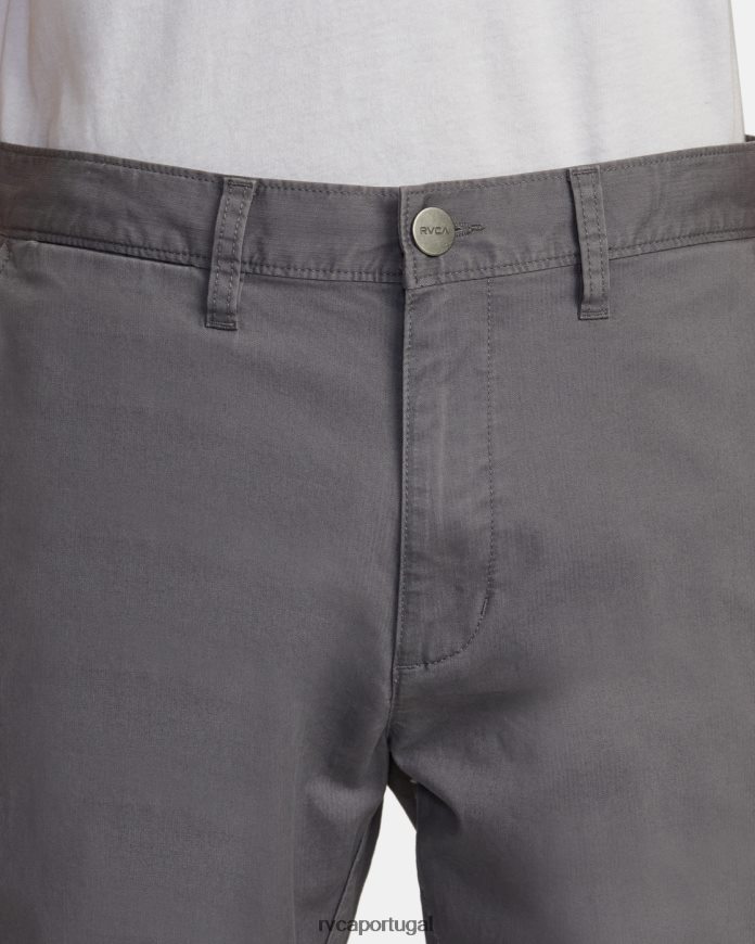 roupas RVCA homens calça slim fit em sarja punhais fumaça N00F2H376