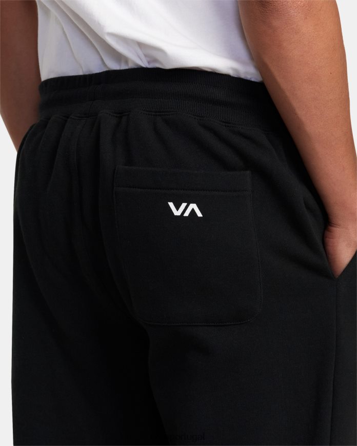 roupas RVCA homens calças de moletom grandes preto N00F2H723